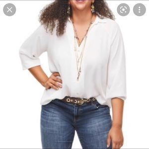 NWT- CAbi #5715 The ideal button up white blouse